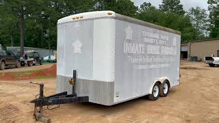 1995 Pace American 8 x 16 Tandem Axle Enclosed Trailer [upl. by Casi]