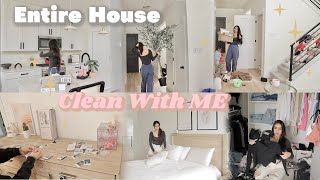 CLEAN WITH ME  entire house cleaning  deep cleaning motivation 2024 [upl. by Ynohtnaed]