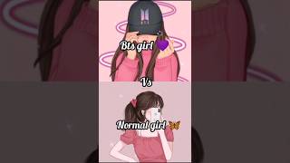 BTS Girl vs Normal Girl The Unbelievable Differences shorts [upl. by Ahsinar]