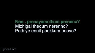 Nee Prenayamothum KARAOKE Varathan [upl. by Htiek184]