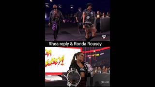 Rhea reply amp Ronda Rousey entrance ❤️ wwe rhearipley rondarousey shorts [upl. by Ramat]