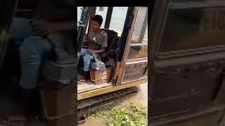 shortvideo excavator operator experience Bangladesh [upl. by Norrek]