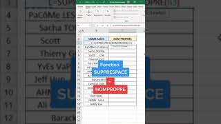 NeTtoYEr UNe LIstE dans Excel  Astuce Excel shorts [upl. by Munsey]