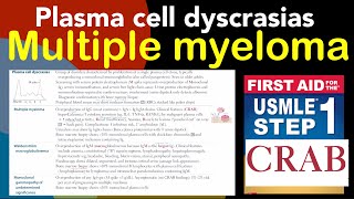 Multiple myeloma A plasma cell disease in HindiUrdu by first aid for USMLE step 1 [upl. by Schober752]