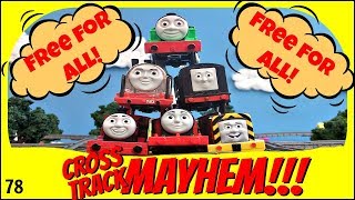 Cross Track Mayhem 78 Free For All Thomas amp Friends TrackMaster Competition on Toy Stew [upl. by Heyer]