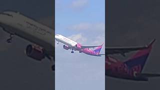 Wizzair Abu Dhabi Airbus A321200 NEO  Take Off from Naples Capodichino Airport  RWY 24 LIRN [upl. by Tarrsus182]