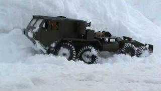 RC 112 scale HEMTT M983 in snow 4 [upl. by Candice881]