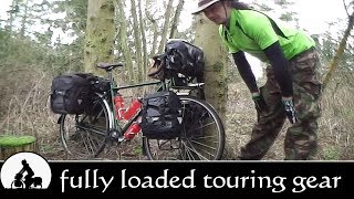 fully loaded bicycle touring equipment gear amp kit [upl. by Ennire490]