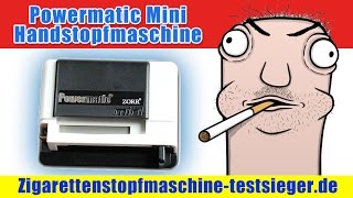 Test Zigaretten stopfen mit der Powermatic Mini  Kleine Zigarettenstopfmaschine für überall [upl. by Gorlin]