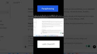 How to paraphrase the text content with AI chatGPT education chatgpt paraphrasing [upl. by Schober]