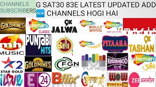 GSAT 83EE C BUND NEW CHANNELS UPDATES DISH SIZE 55 24 October 2024 [upl. by Cicenia]