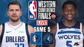 Dallas Mavericks vs Minnesota Timberwolves Game 5  NBA Live Scoreboard [upl. by Aynnat]