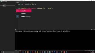 Node JS Tutorial for Beginners 9  Reading amp Writing Files fs [upl. by Inafit9]