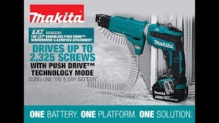 Makita DFS452ZX2 18V Cordless Brushless Screwdriver and Autofeed attachment [upl. by Alihet768]