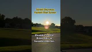 SÜREKLİ OKUNMASI GEREKEN SURELERsure kuran meal trending shortsvideo shortvideo short allah [upl. by Neelon]