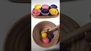 Color Sorting Wooden Balls ASMR oddlysatisfying marbles asmr satisfying relax [upl. by Agathy75]