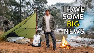 Solo Winter Riverside Camping I have some BIG news [upl. by Frasquito]