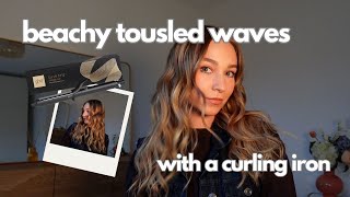 Beachy Textured Tousled Waves Hair Tutorial Using ghd 1 inch Classic Curl TongCurling Iron [upl. by Yelhs]