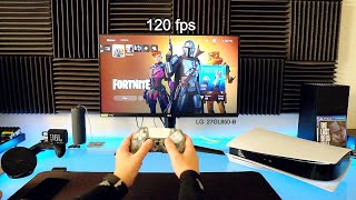 Ps5 Updated Games with 120fps on LG 27GL850 Monitor 1080p at 120hz 4K at 60hz [upl. by Aseen604]