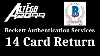 Beckett Authentication Services 14 Card Return [upl. by Attiuqihc391]