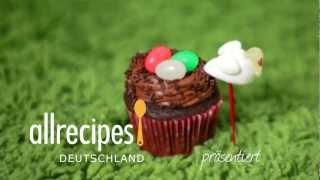 Anleitung Cupcakes mit Osternest verzieren für Ostern [upl. by Avaria687]