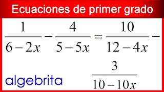 Ecuaciones fraccionarias de primer grado con una incógnita y denominadores compuestos 109 [upl. by Nananne920]