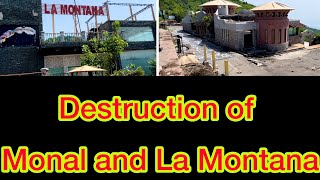 4k Destruction of Monal Hotel Islamabad  Monal Destroyed [upl. by Adnovay]