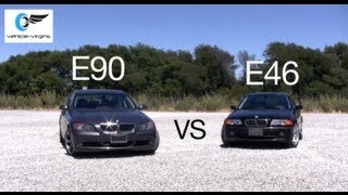 E46 BMW 330i vs E90 BMW 330i Test Drive and Review Part 1 [upl. by Ocirderf]