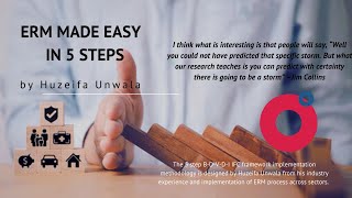 Enterprise Risk Management ERM in 5 easy steps by Huzeifa Unwala [upl. by Beattie]