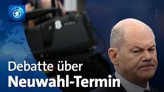 Debatten über Termin für Neuwahlen nach AmpelAus [upl. by Ecirtnuahs]