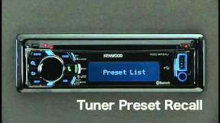 Kenwood and eXcelon KDCBT848U KDC448U KDCX895 and KDCX595 Tuner Preset Recall [upl. by Ayerhs]