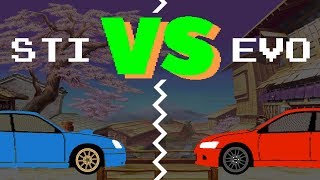 WRX STi vs Evo VIII [upl. by Assirual555]