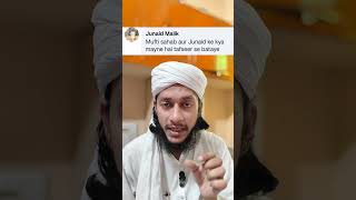 Junaid Naam Ke Mayne naam shorts youtubeshorts yt muftijunaidnuri ytshorts muftitariqmasood [upl. by Lamori]