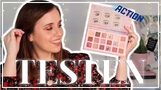 ACTION OOGSCHADUW PALETTE VAN €495 TESTEN  HUDA BEAUTY DUPE [upl. by Airotal]