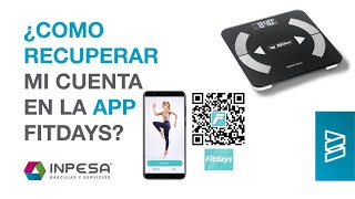 ¿Cómo recuperar mi cuenta en la app Fitdays [upl. by Ajnot]