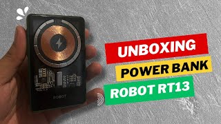 SUDAH DUKUNG WIRELESS FAST CHARGING UNBOXING POWER BANK ROBOT RT13 [upl. by Aysab]