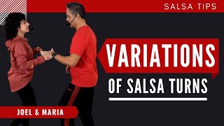 Salsa Tip Series  Variations of Salsa Turns for Social Dancing [upl. by Kathi]