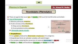 Pharmacology of the Blood  Lec 02 Antiplatelets amp fibrinolytics [upl. by Nickolai39]