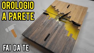 OROLOGIO DA PARETE in LEGNO E RESINA EPOSSIDICA tutorial passo dopo passo FAI DA TE [upl. by Roane7]