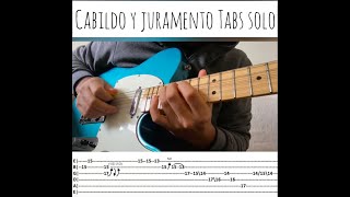 Cómo tocar el solo de Cabildo y Juramento de Conociendo Rusia  Guitar solo cover con tablatura [upl. by Dietsche]