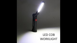 LED COB Rechargable Flashlight Review for a home mechanic [upl. by Leicam]