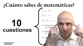 10 PREGUNTAS DE MATEMÁTICAS ¿Cuánto sabes [upl. by Nylaroc]