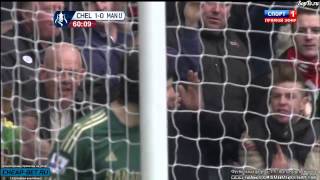 Perfect Save by Petr Cech Chelsea vs Manchester United 01042013 [upl. by Irrab32]