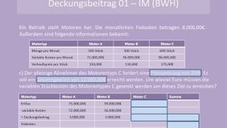 Industriemeister  BWH  Deckungsbeitrag 01 [upl. by Mosby]