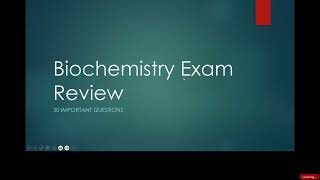 NPLEX I Biochemistry Practice Exam Review [upl. by Gabriela]