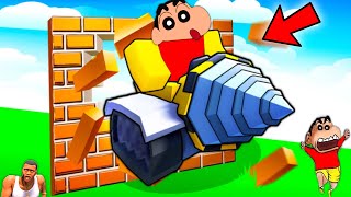 SHINCHAN Built BIGGEST DRILL in ROBLOX DRILL BLOCK SIMULATOR with CHOP  Part 2 [upl. by Toiboid]