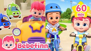 Baby Car VS BikeㅣBebefinn Outdoor Play Songs and Nursery Rhymes [upl. by Durant]