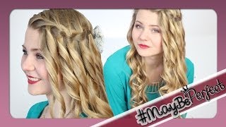 WASSERFALLZOPF mit Locken  MayBePerfect [upl. by Eceer]