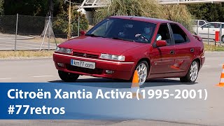 Citroën Xantia Activa 19952001  Maniobra de esquiva Moose test y eslalon  km77com [upl. by Ahseirej]