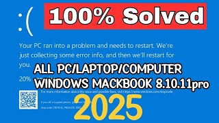 Your device ran into a problem and needs to restart  Windows 10118  Blue Screen Error 2025 [upl. by Anetsirk]